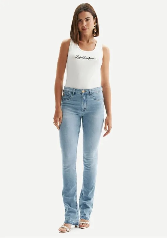 CALCA JEANS HERA BOOT CUT HIGH  LANÇA PERFUME