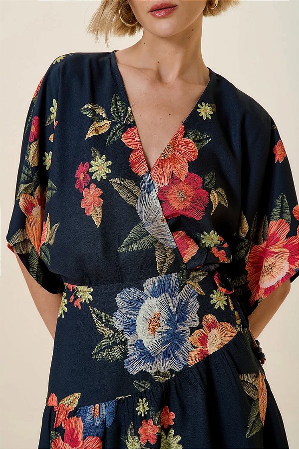 VESTIDO EST TAPECARIA FLORAL MY PLACE