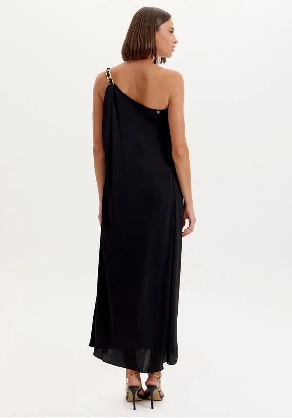 VESTIDO SUPER MIDI OMBRO UNICO LANÇA PERFUME