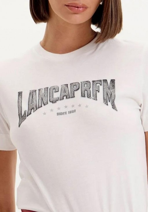 T-SHIRT MANGA CURTA C/APLICACAO  LANÇA PERFUME