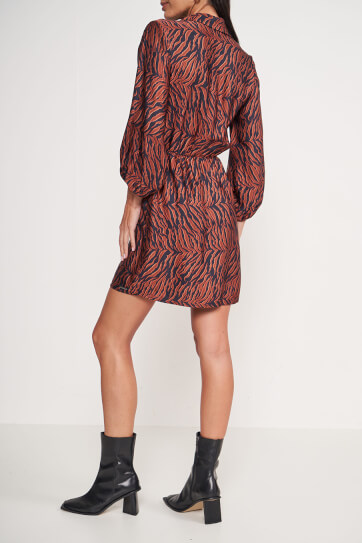 VESTIDO COLCCI  TIGER MARROM