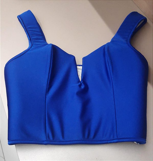 TOP CROPPED DE ALCA AZUL LANÇA PERFUME