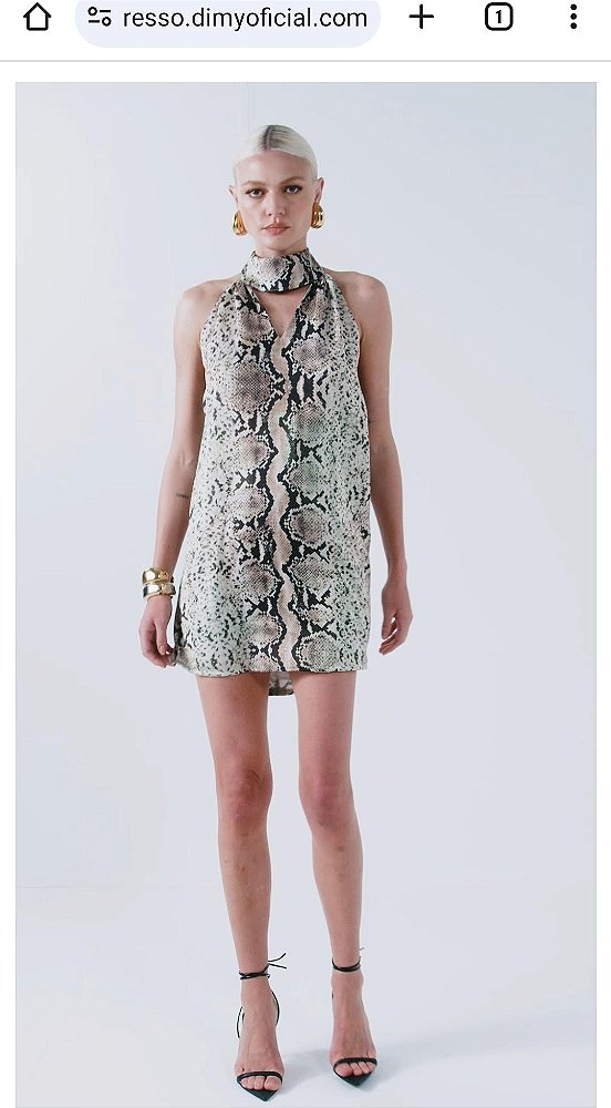 VESTIDO ACETINADO COM AMARRACAO DIMY
