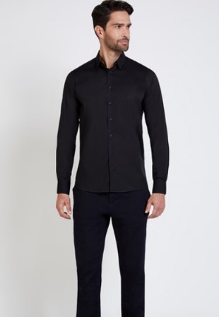 CAMISA ML TRICOLINE LISA STRET PRETO DUDALINA