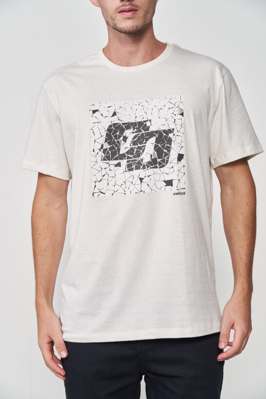 CAMISETA LINHO  OFF/BEGE