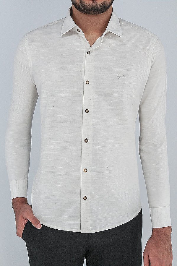 CAMISA ML CASUAL SLIM TEXTURA OGOCHI