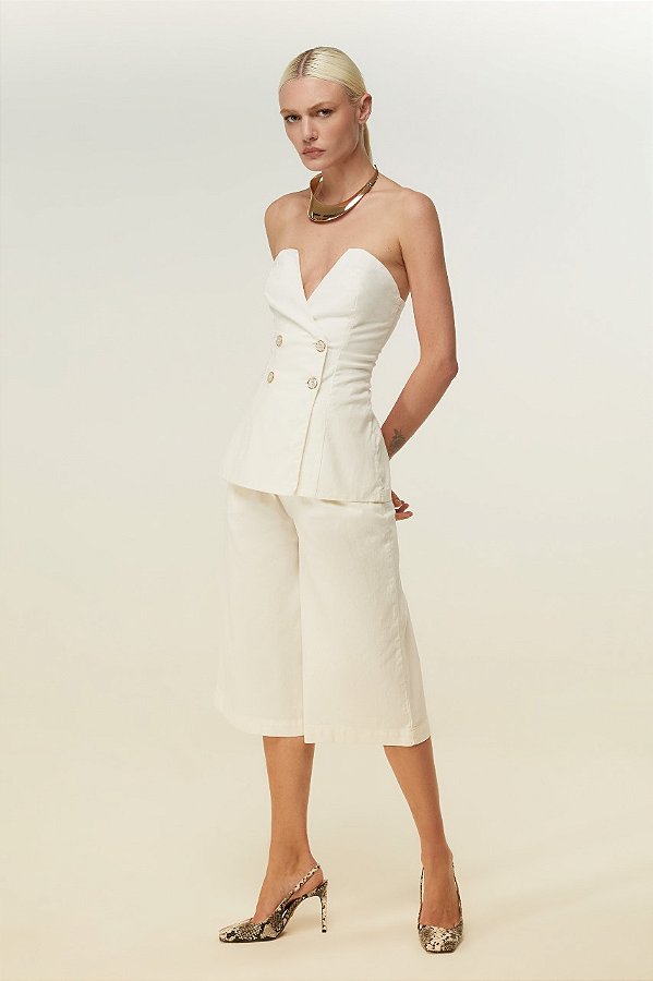 BERMUDA JORTS DE SARJA ALFAITARIA FEMININO DIMY