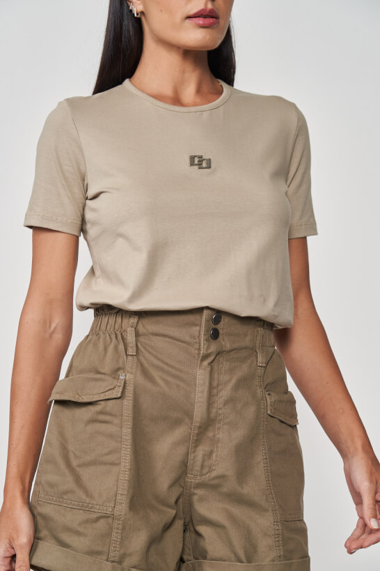 CAMISETA COLCCI BEGE BISQUET