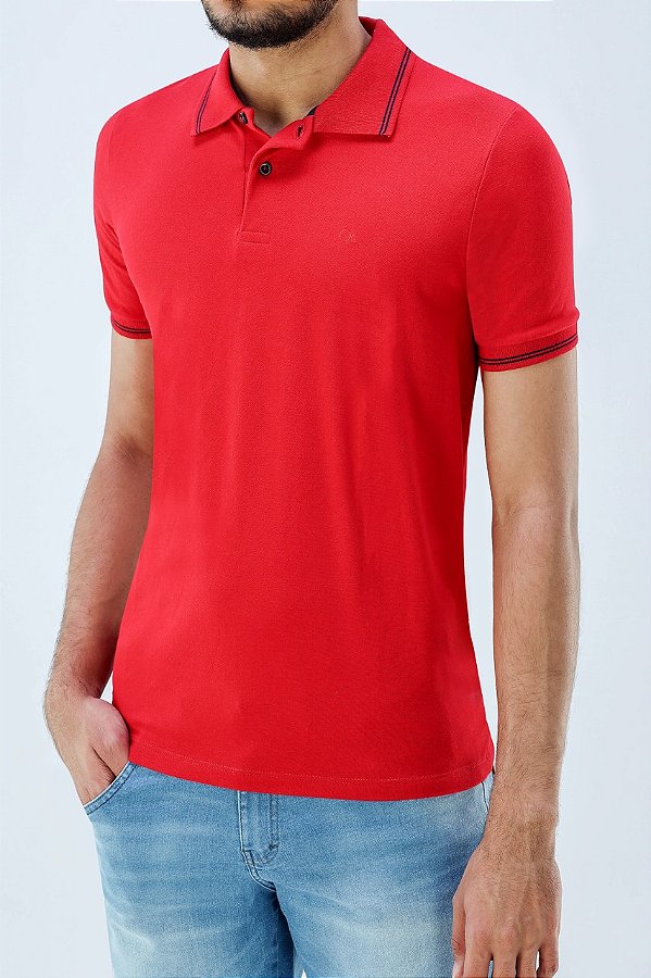 POLO MC ESSENCIAL SLIM VERMELHA OGOCHI