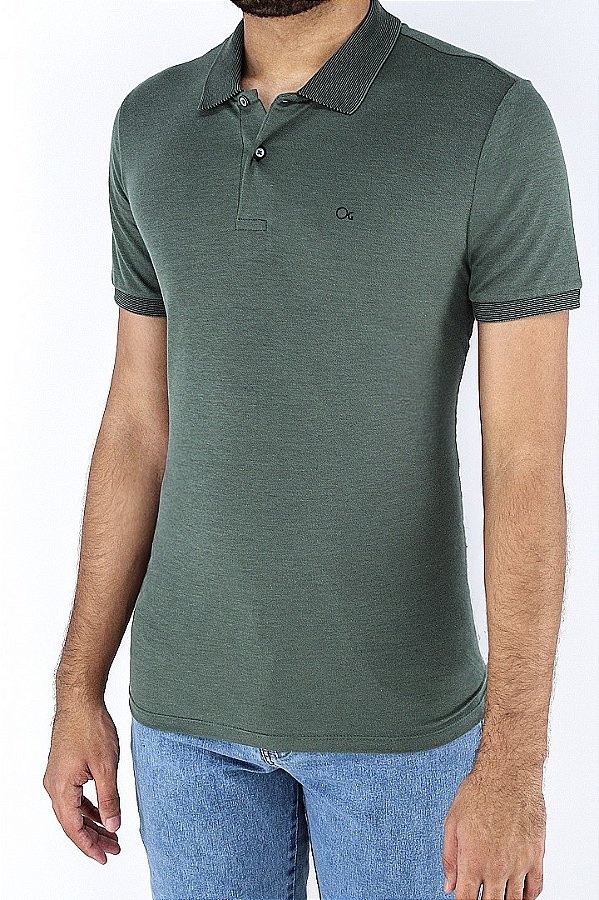 POLO MC CASUAL SLIM MALHA OGOCHI