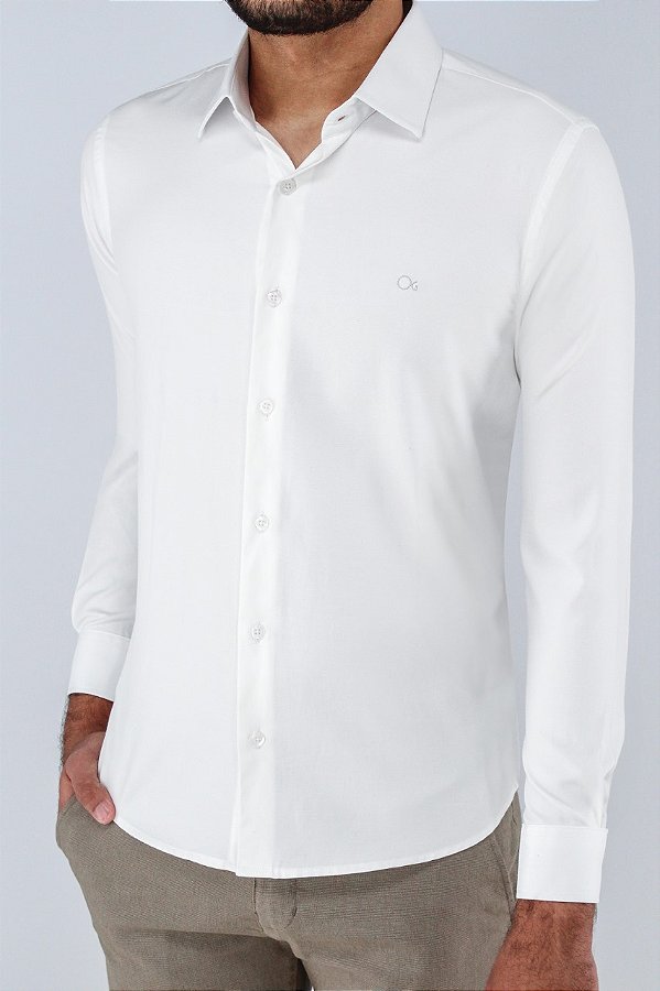 CAMISA ML ESSENCIAL SLIM MAQUI BRANCA OGOCHI
