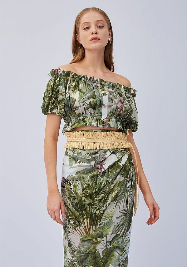 BLUSA MANGA CURTA COM ELASTICO LANÇA PERFUME