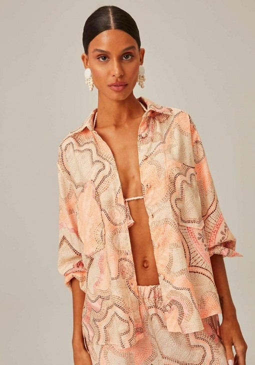 CAMISA ALONGADA ESTAMPADA LANÇA PERFUME