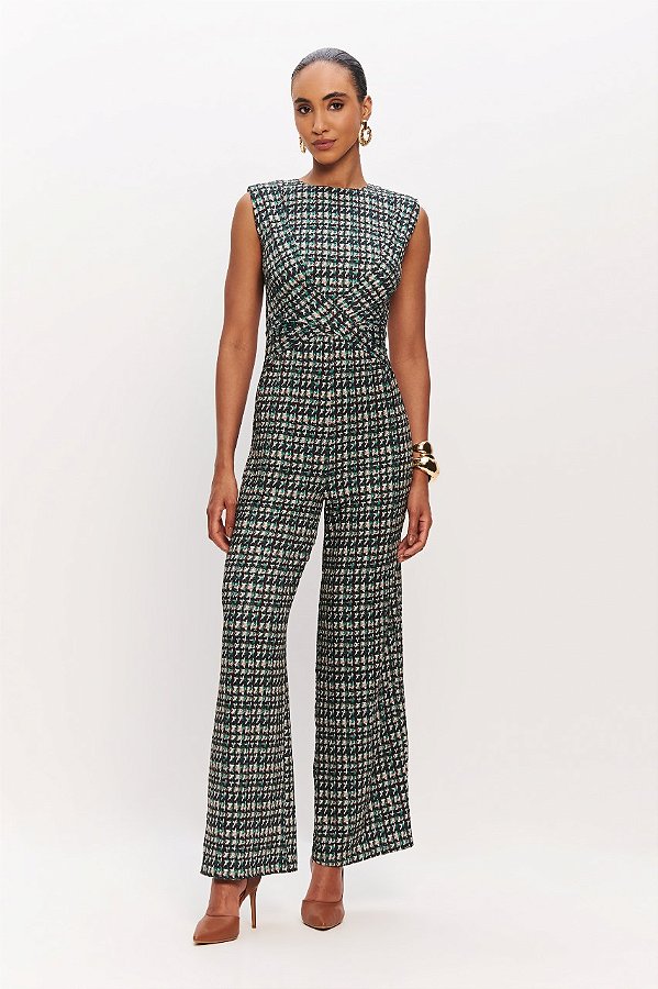 MACACAO ESTAMPADO TWEED VERDE DIMY