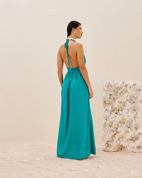 VESTIDO LONGO PALA DE LASTEX BUSTO CACAY