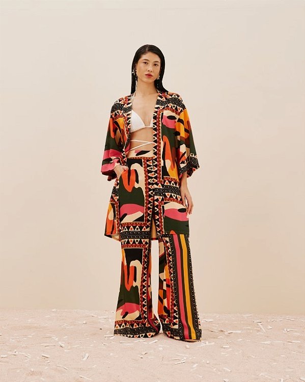 KIMONO ALONGADO EST-PRETO- CACAY