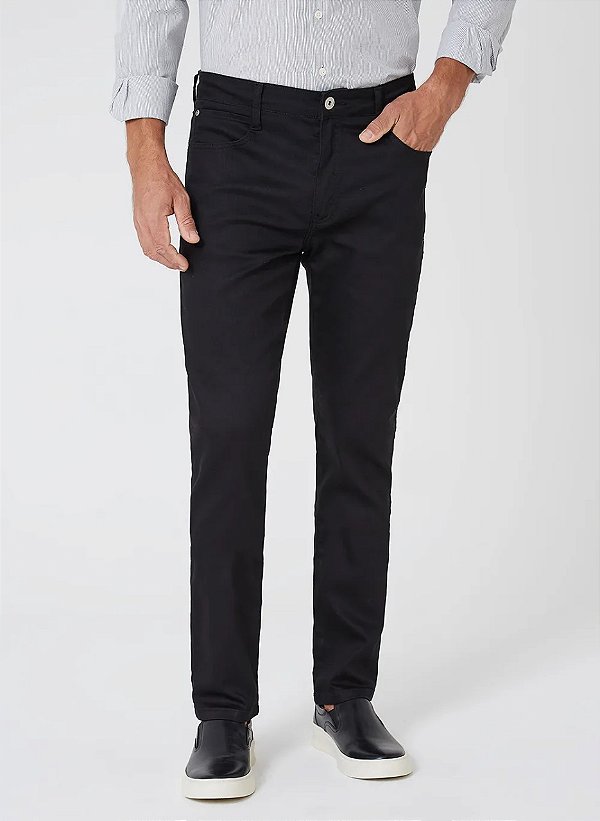CALÇA JEANS SLIM ACETINADA AZUL MARINHO DUDALINA