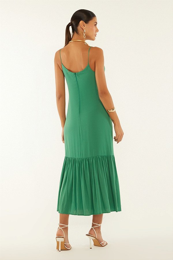 VESTIDO SUPER MIDI FEMININO DE VISCOSE DIMY OFF