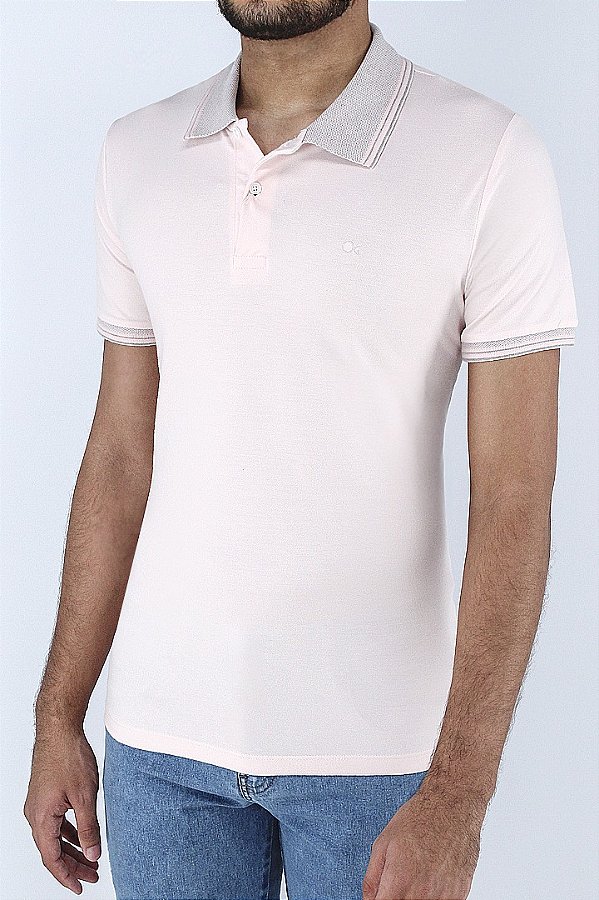 POLO MC CASUAL SLIM ROSA OGOCHI