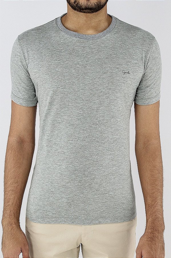 CAMISETA MC CASUAL SLIM CINZA - OGOCHI