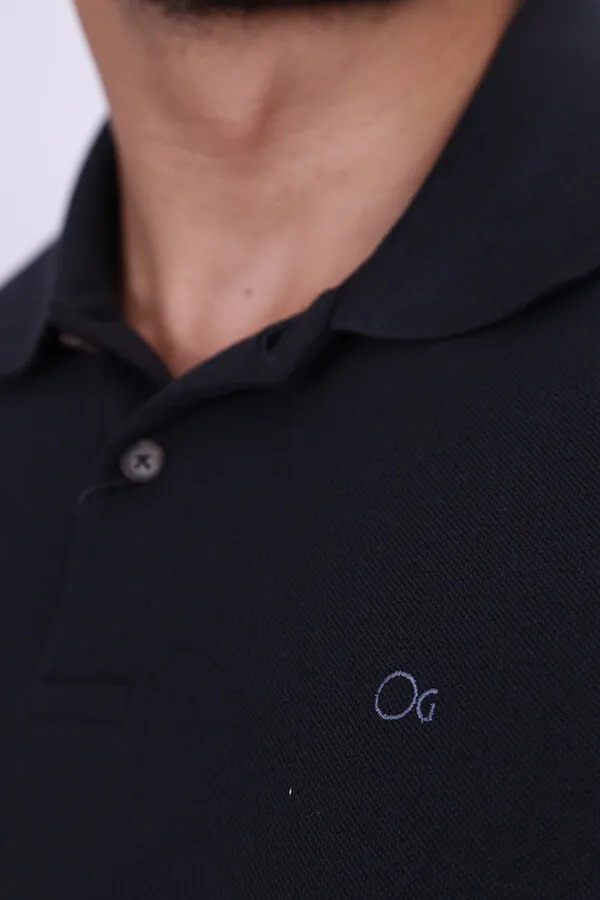 POLO MC ESSENCIAL SLIM PIQUET PRETO - OGOCHI