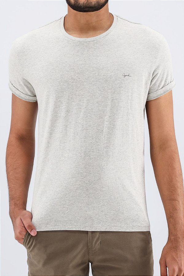 CAMISETA MC CASUAL SLIM MESCLA - OGOCHI