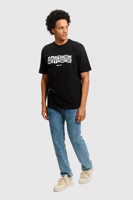 CAMISETA REGULAR CREW BAW X CARTOON PRETO