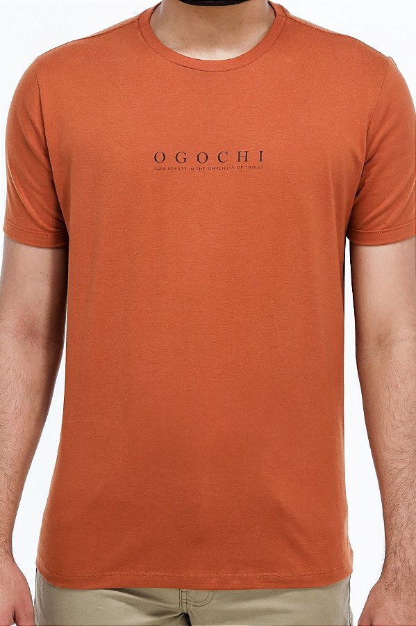 CAMISETA MC CONCEPT SLIM DEC OGOCHI MARROM
