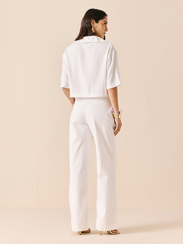 CALCA FEMININA ALFAIATARIA COLOR COM LENCO -DIMY