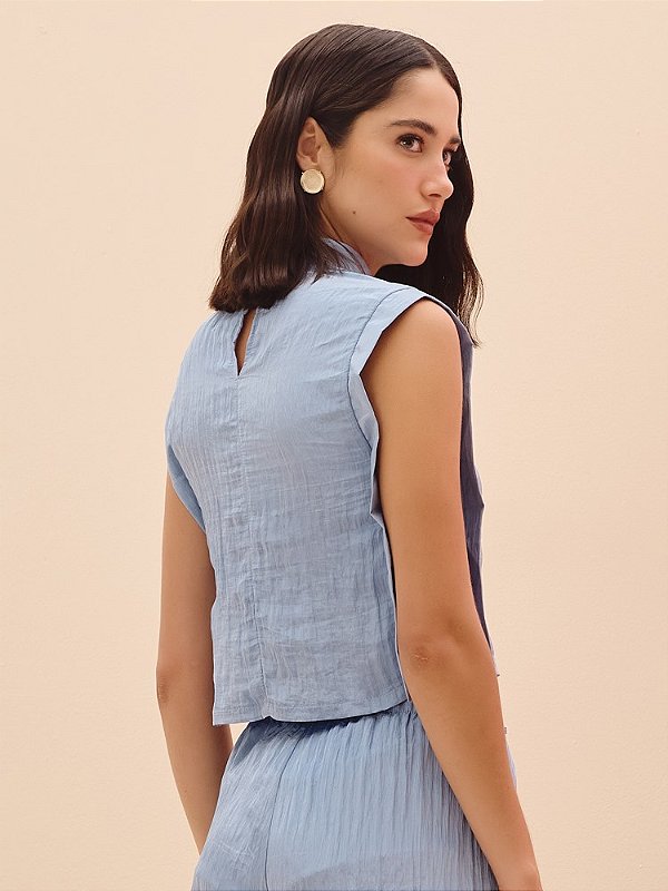 BLUSA MUSCLE -AZUL AURA -DIMY