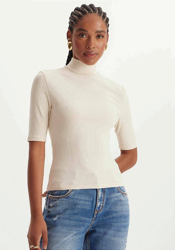 BLUSA CANELADA CURTA LANÇA PERFUME