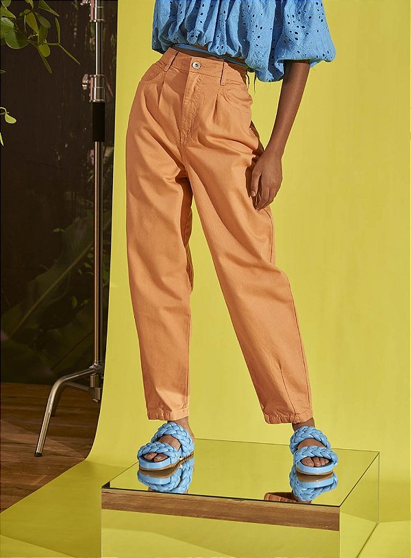 CALCA SARJA ZOE 38 BEGE COPOLLA  0020112168 COLCCI