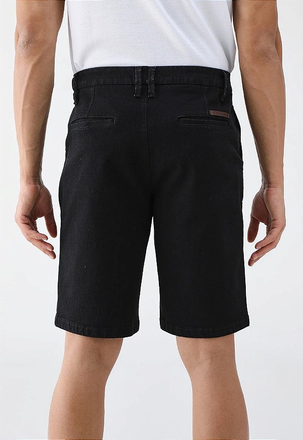 BERMUDA JEANS STRETCH  JEANS BLACk