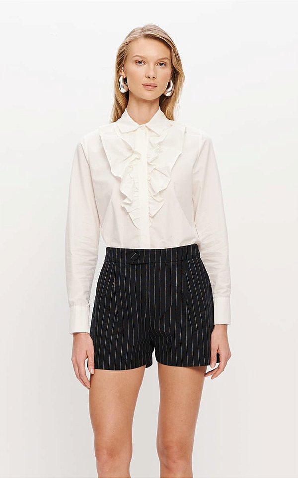 SHORTS ALFAIATARIA COM PREGAS DIMY