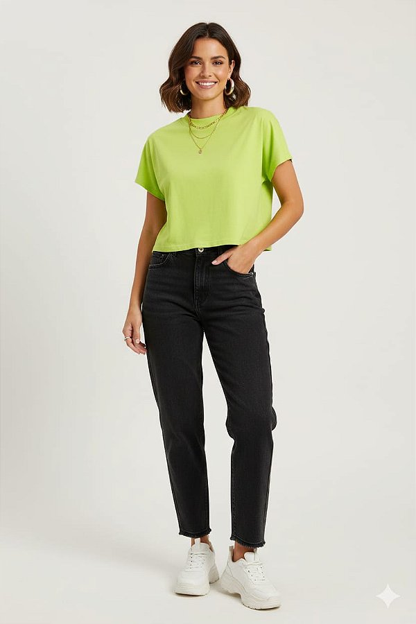 BLUSA MORCEGO BASIC COLOR  BAW VERDE M