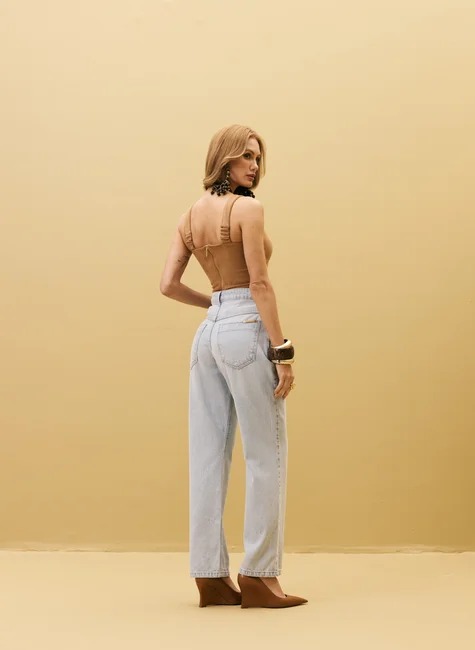 CALCA FEMININA ZOE RETA SLIM - DE ALGODAO DIMY