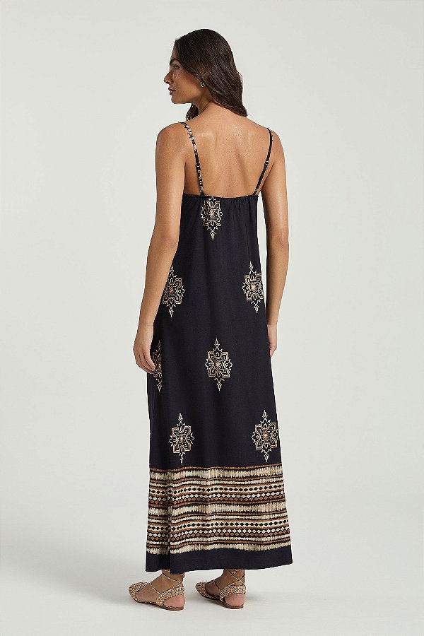 VESTIDO LONGO EST BARRADO 0999903 MY PLACE