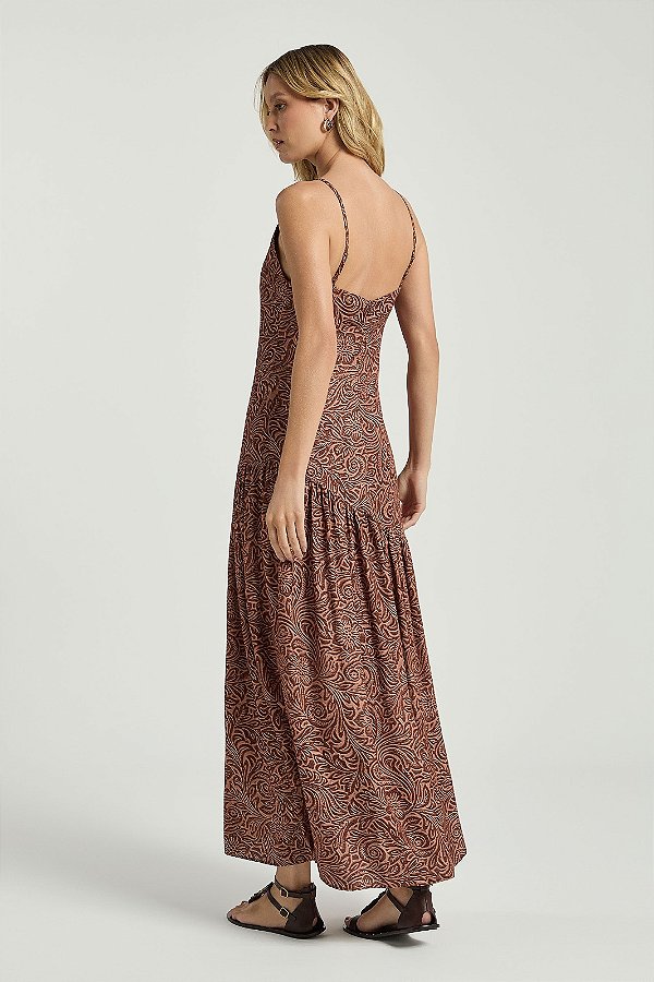 VESTIDO LONGO EST FLORAL FOLK  PA 1039801 MY PLACE