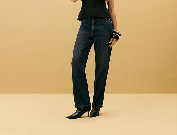 CALCA FEMININA ZOE RETA SLIM - DE ALGODAO DIMY