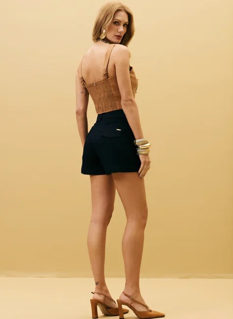 SHORTS FEMININO ALFAIATARIA AMACIADA -DIMY