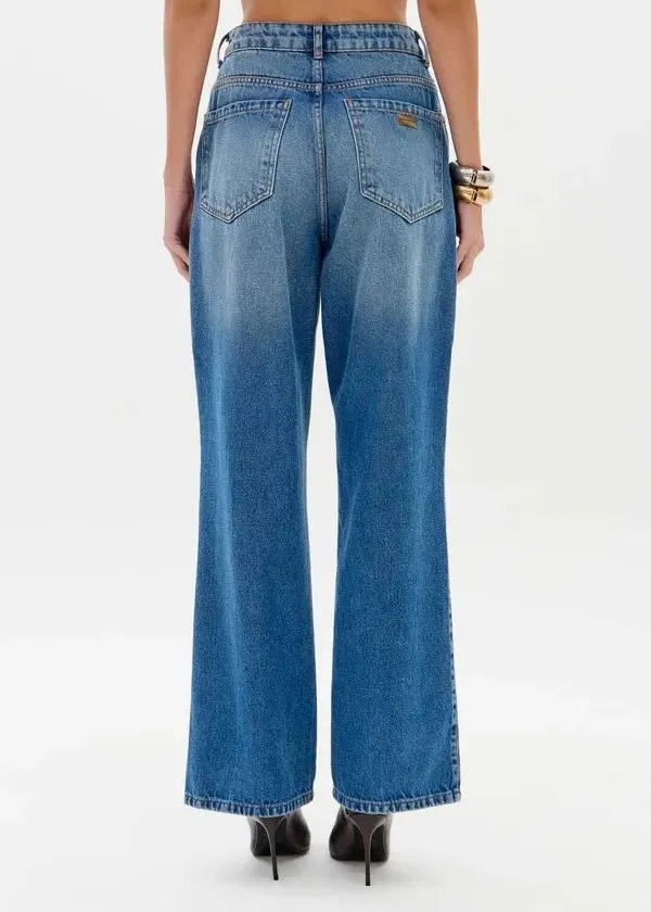 CALCA JEANS FULL LENGTH SUPER HIGH LANÇA PERFUME