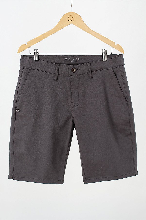BERMUDA BOLSO FACA TRAD ESSENCIAL CINZA OGOCHI