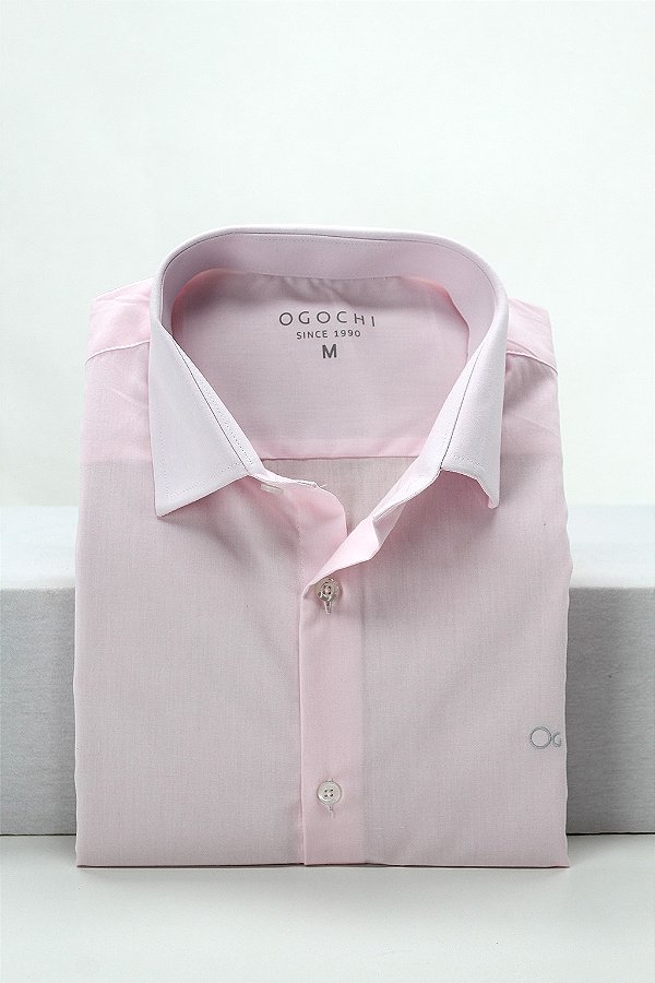 CAMISA ML ESSENCIAL SLIM ROSA OGOCHI