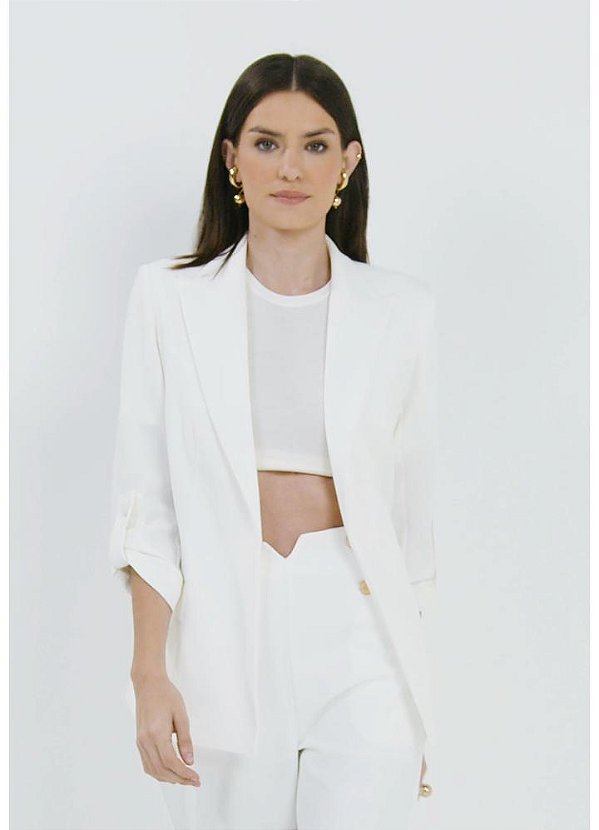 BLAZER MANGA 3/4 OFF-WHITE - DIMY  BLA32845
