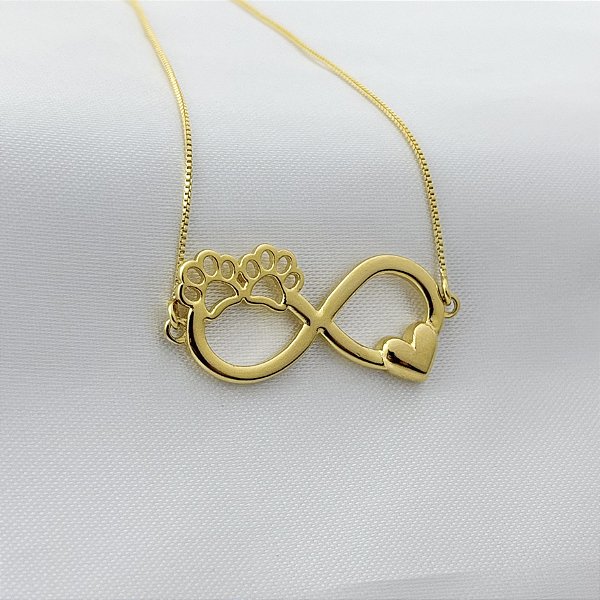 Colar Amor Infinito Pet (45 cm) - Banhado em Ouro 18k