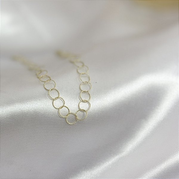 Pulseira Elos Vazados - Banhado em Ouro 18k
