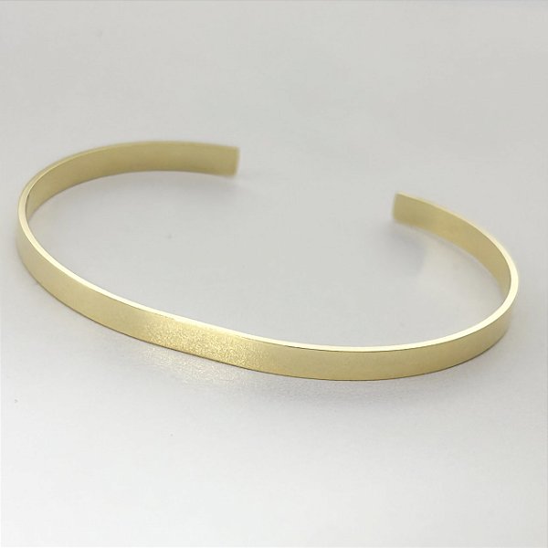Bracelete Luxuoso Liso - Banhado em Ouro 18k