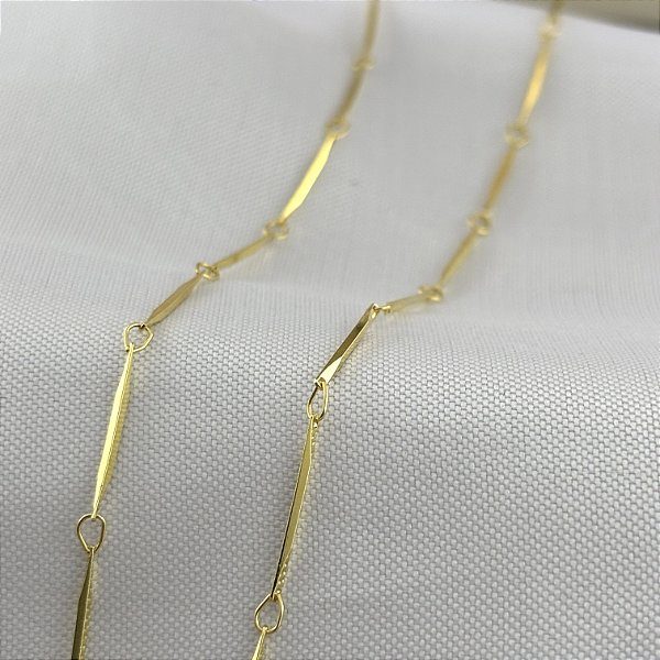 Colar Corrente de Elos Alongados - Banhado em Ouro 18k