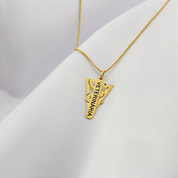 Colar Profissões - Banhado em Ouro 18k