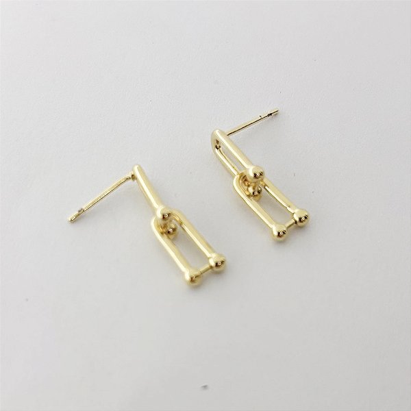 Brinco Elo Corrente - Banhado em Ouro 18k